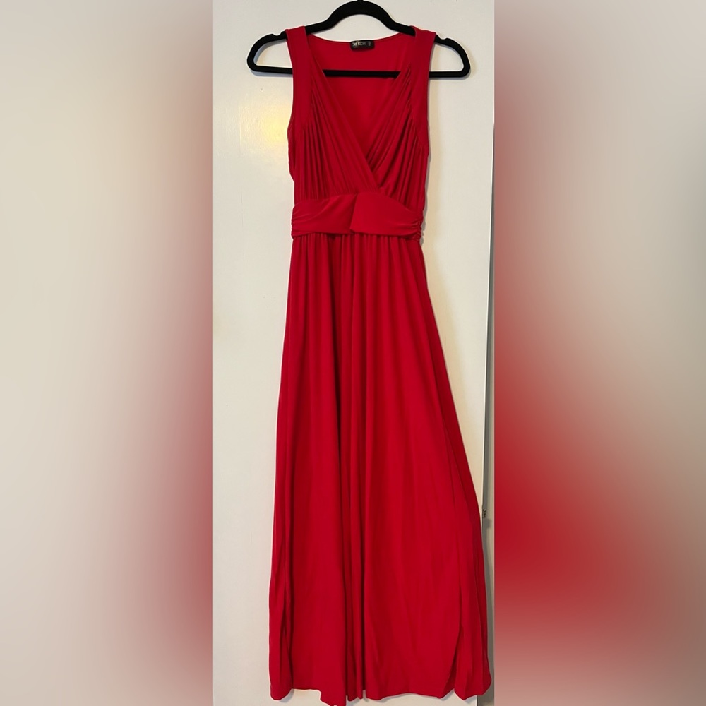 Red Full Length Dress